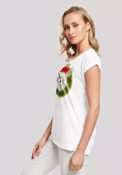 Футболка с принтом FANTASTIC BEASTS THREAT LEVEL WITH EXTENDED SHOULDE F4NT4STIC, белый