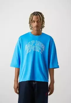 Футболка с принтом FASHION LOGO CREW GAP, синий