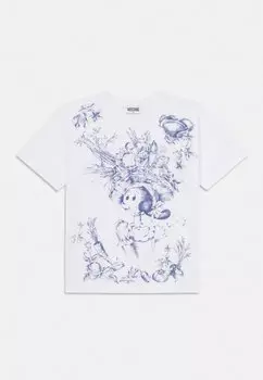 Футболка с принтом FASHION SHOW MOSCHINO, белый