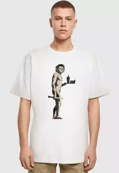 Футболка с принтом FAST FOOD APEMAN HEAVY Merchcode, белый