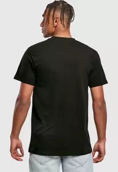 Футболка с принтом FATHERS DAY BEST DAD ROUND NECK Merchcode, черный