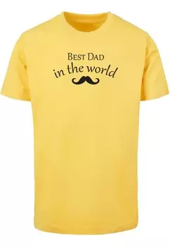 Футболка с принтом FATHERS DAY BEST DAD IN THE WORLD 2 Merchcode, желтый