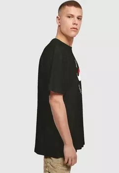 Футболка с принтом FATHERS DAY BEST DAD HEAVY OVERSIZE Merchcode, черный