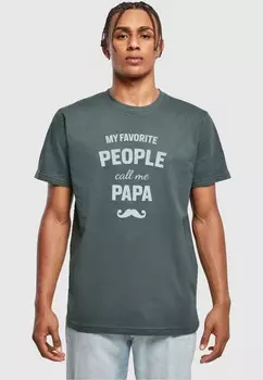 Футболка с принтом FATHERS DAY MY FAVORITE PEOPLE CALL ME PAPA T Merchcode, зеленый