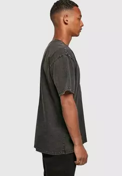 Футболка с принтом FATHERS DAY SUPER DAD ACID WASHED HEAVY Merchcode, черный