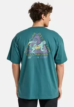 Футболка с принтом FAUNA OG - SHORT-SLEEVE SCREEN TEE Billabong, темно-зеленый