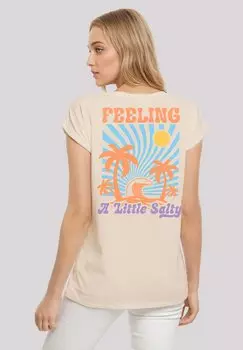 Футболка с принтом FEELING A LITTLE SALTY F4NT4STIC, песочный
