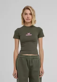 Футболка с принтом FELICIOUS, зеленый