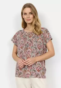 Футболка с принтом FELICITY Soyaconcept, розовый