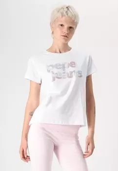 Футболка с принтом FERNANDINE Pepe Jeans, белый