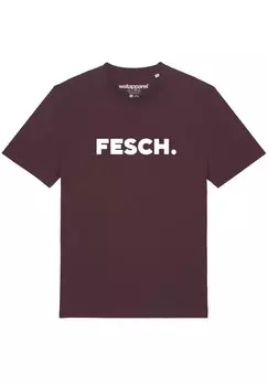 Футболка с принтом FESCH Watapparel, цвет red brown