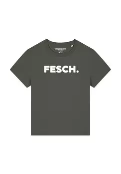 Футболка с принтом FESCH watapparel, хаки
