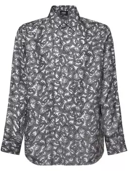 Футболка с принтом FF FENDI, серый