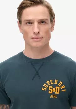 Футболка с принтом FIELD GRAPHIC Superdry, синий