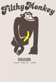 Футболка с принтом FILTHY MONKEY Henry Tiger, кремовый