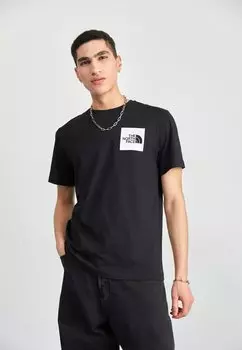 Футболка с принтом Fine Tee The North Face, черный