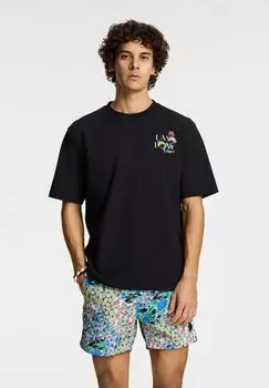 Футболка с принтом FINN SKETCHED FLOWERS Shiwi, черный