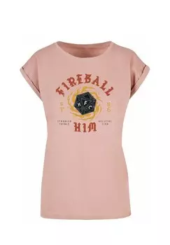Футболка с принтом FIREBALL DICE 86 ABSOLUTE CULT, светло-розовый