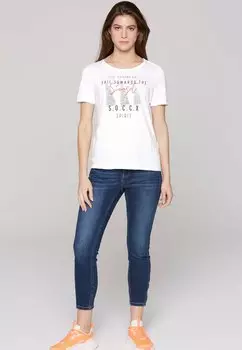 Футболка с принтом FIT MIT ARTWORK Soccx, белый