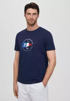 Футболка с принтом FLAG Faonnable, цвет marine blue
