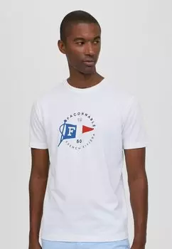 Футболка с принтом FLAG Faonnable, цвет white