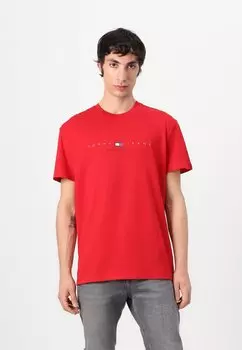 Футболка с принтом FLAG LINEAR TEE Tommy Jeans, красный