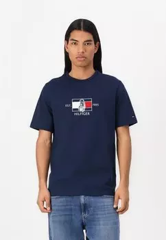 Футболка с принтом FLAG SAILING TEE Tommy Hilfiger, синий
