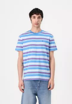 Футболка с принтом FLAG STRIPE TEE Tommy Jeans, светло-голубой