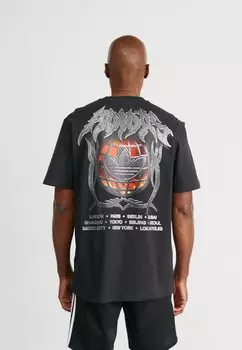 Футболка с принтом FLAMES adidas Originals, цвет black