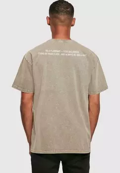 Футболка с принтом FLAMINGO ACID WASHED Merchcode, хаки