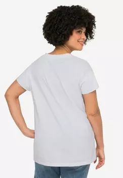 Футболка с принтом FLAMINGO CREW NECK HALF SLEEVES Angel of Style, белый