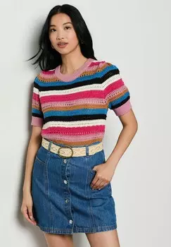 Футболка с принтом FLASH Etam, мультиколор