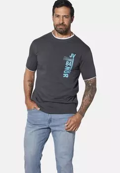 Футболка с принтом FLEMMING Jan Vanderstorm, темно-серый