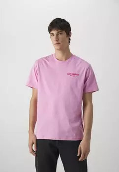 Футболка с принтом Flock Logo Just Cavalli, цвет rosa confetto