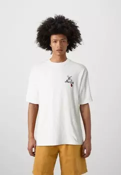 Футболка с принтом Floral Graphic Tee New Era, белый/черный