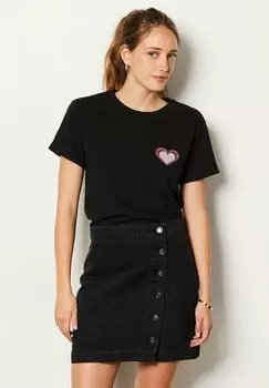 Футболка с принтом FLORELLE Etam, черный