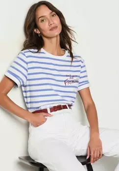 Футболка с принтом FLORIMON Etam, белый