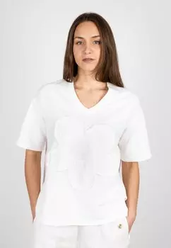 Футболка с принтом FLOWER Grace, белый