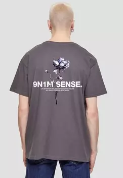 Футболка с принтом FLOWER TEE 9N1M SENSE, серый