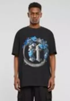 Футболка с принтом FLOWERS TEE Forgotten Faces, черный