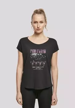 Футболка с принтом FLOYD TOUR NYC PREMIUM ROCK METAL MUSIK BAND FAN MERCH F4NT4STIC, черный