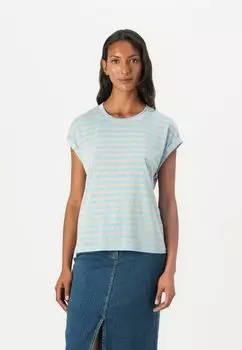 Футболка с принтом FLUENT TOM TAILOR DENIM, мультиколор