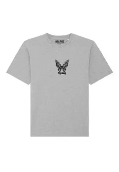 Футболка с принтом FLY AWAY HEAVYWEIGHT Mira Paris, пятнистый серый