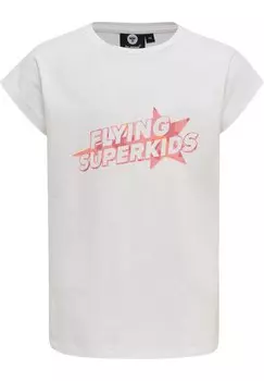 Футболка с принтом FLYING DIEZ Hummel, цвет bright white