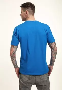 Футболка с принтом FOOD DUKE SONS FIVE THINGS CHEESE Henry Tiger, синий