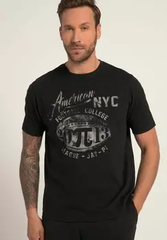 Футболка с принтом Football Amricain Col Rond Et Manches Courtes JP1880, цвет noir