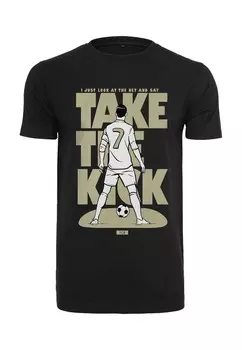 Футболка с принтом FOOTBALL'S COMING HOME TAKE THE KICK Merchcode, черный