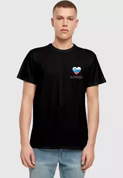 Футболка с принтом FOOTBALL SLOVENIA Merchcode, черный