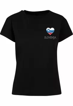 Футболка с принтом FOOTBALL SLOVENIA Merchcode, черный