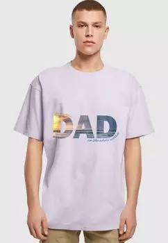 Футболка с принтом FOR THE BEST DAD HEAVY Merchcode, цвет lilac